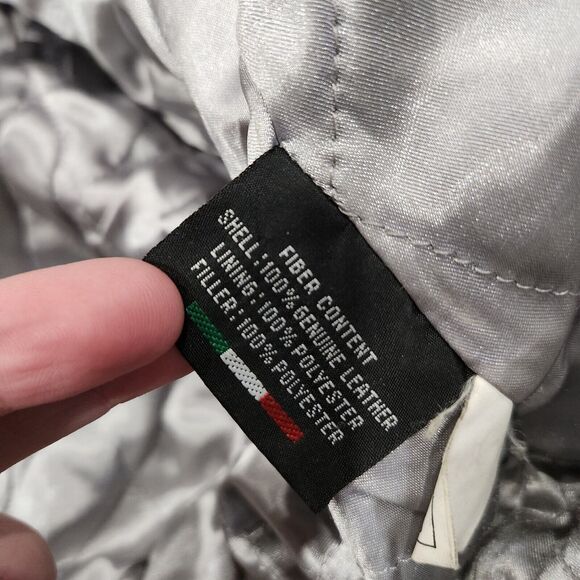 Sally & John New York Mens 4XL Hooded Leather Bomber Jacket Black Streetwear - Picture 15 of 16